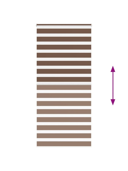 Zebra roleta hnědá 105x200 cm šířka látky 100,9 cm polyester