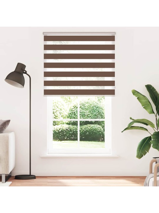 Zebra roleta hnědá 125x200 cm šířka látky 120,9 cm polyester