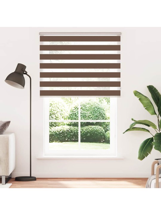 Zebra roleta hnědá 140x200 cm šířka látky 135,9 cm polyester