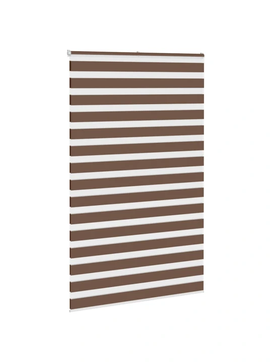 Zebra roleta hnědá 140x200 cm šířka látky 135,9 cm polyester