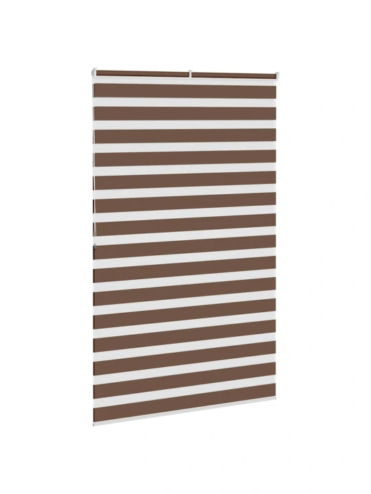 Zebra roleta hnědá 140x200 cm šířka látky 135,9 cm polyester
