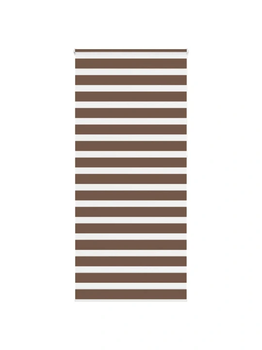 Zebra roleta hnědá 115x230 cm šířka látky 110,9 cm polyester