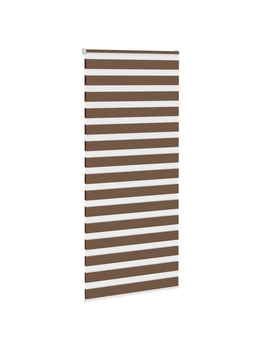 Zebra roleta hnědá 115x230 cm šířka látky 110,9 cm polyester