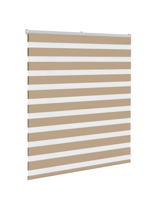 Zebra roleta pískově hnědá šířka látky 120,9 cm polyester