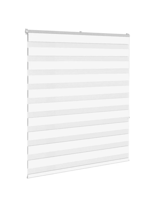 Zebra roleta bílá 130x150 cm šířka látky 125,9 cm polyester