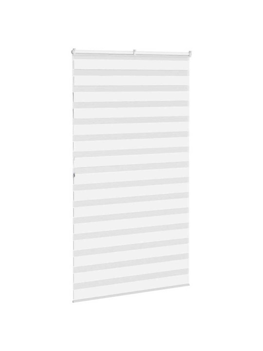 Zebra roleta bílá 125x200 cm šířka látky 120,9 cm polyester