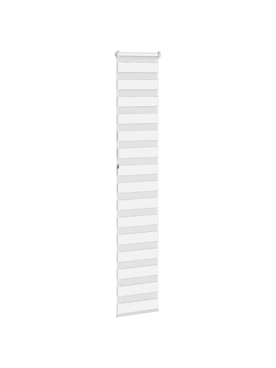 Zebra roleta bílá 40x230 cm šířka látky 35,9 cm polyester