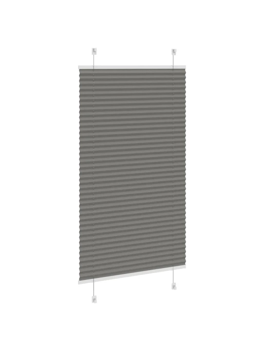 Plisovaná roleta antracitová 75x100 cm šířka látky 74,4 cm