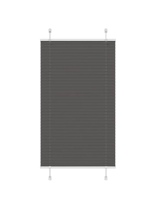 Plisovaná roleta černá 75x100 cm šířka látky 74,4 cm polyester