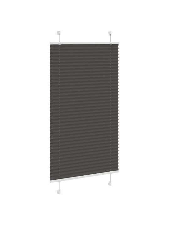 Plisovaná roleta černá 75x100 cm šířka látky 74,4 cm polyester