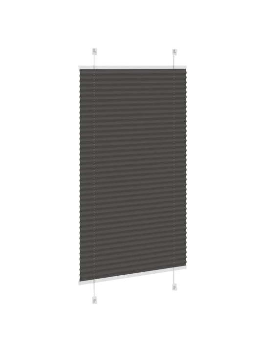 Plisovaná roleta černá 75x100 cm šířka látky 74,4 cm polyester