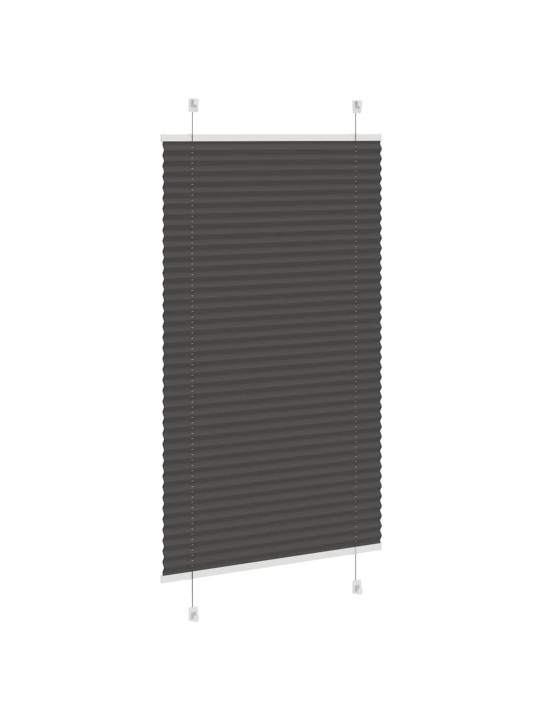 Plisovaná roleta černá 75x150 cm šířka látky 74,4 cm polyester