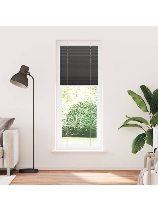 Plisovaná roleta černá 60x200 cm šířka látky 59,4 cm polyester