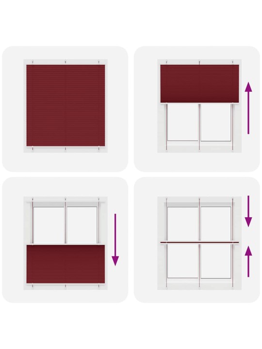 Plisovaná roleta bordeauxská červená 120x100 cm šířka látky