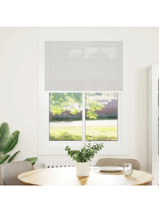 Plisovaná roleta světle šedá 85x100 cm šířka látky 84,4 cm