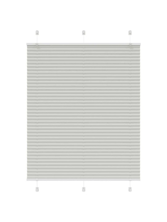 Plisovaná roleta světle šedá 105x100 cm šířka látky 104,4 cm