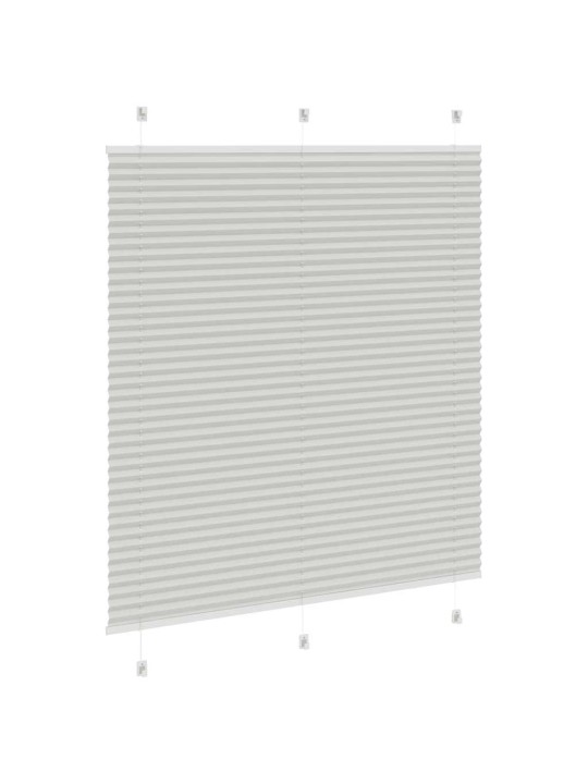 Plisovaná roleta světle šedá 120x100 cm šířka látky 119,4 cm
