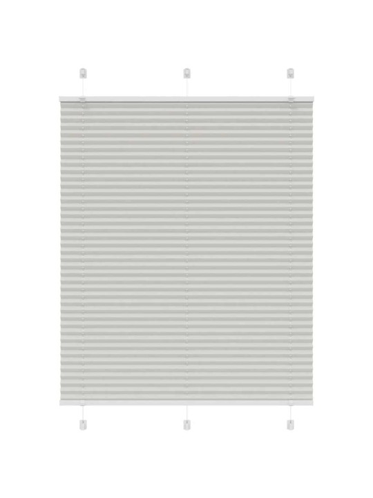 Plisovaná roleta světle šedá 105x150 cm šířka látky 104,4 cm