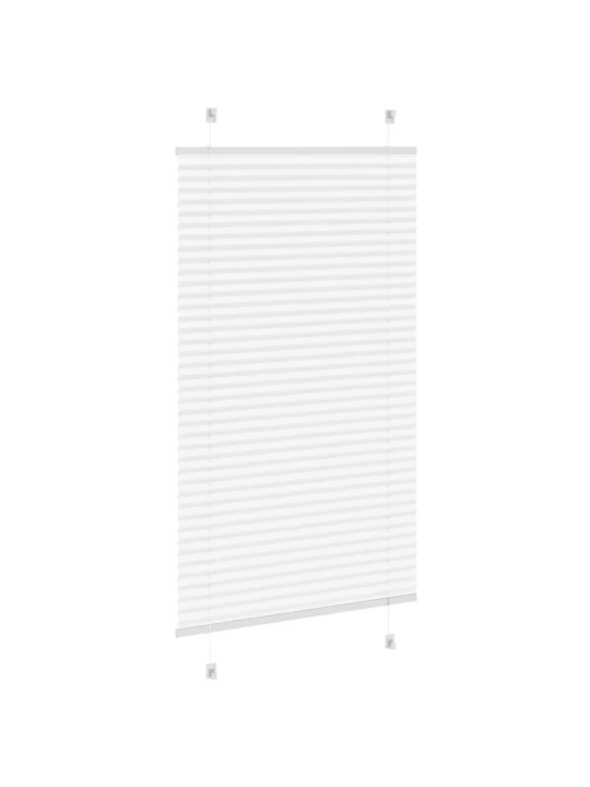 Plisovaná roleta bílá 80x100 cm šířka látky 79,4 cm polyester