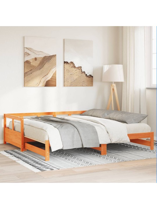 Válenda bez matrace voskově hnědá 80 x 200 cm masivní borovice