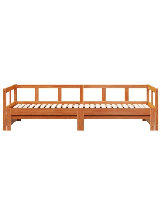 Válenda bez matrace voskově hnědá 90 x 200 cm masivní borovice