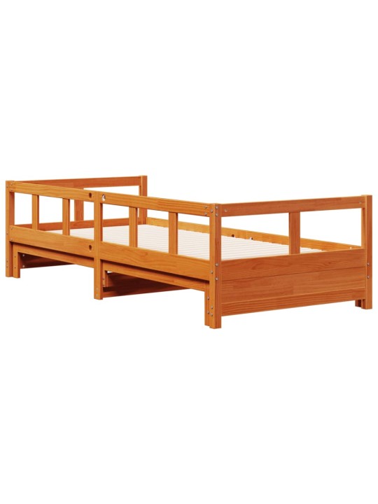 Válenda bez matrace voskově hnědá 90 x 200 cm masivní borovice