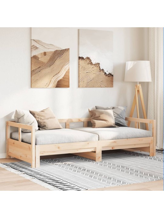 Válenda bez matrace 90 x 190 cm masivní borovice