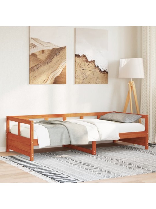Válenda bez matrace voskově hnědá 80 x 200 cm masivní borovice