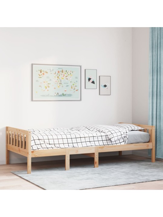 Dětská postel bez matrace 80 x 200 cm masivní borové dřevo