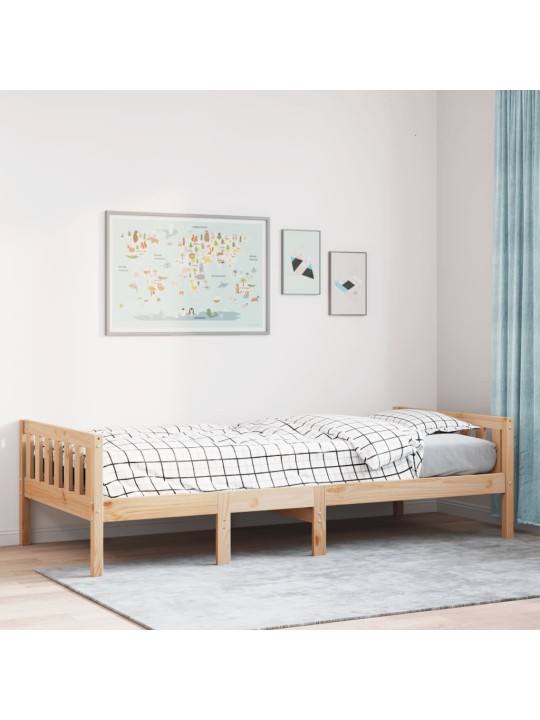 Dětská postel bez matrace 90 x 200 cm masivní borové dřevo