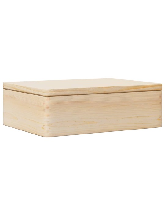 Dřevěná box s víkem 40x30x13 cm masivní borové dřevo