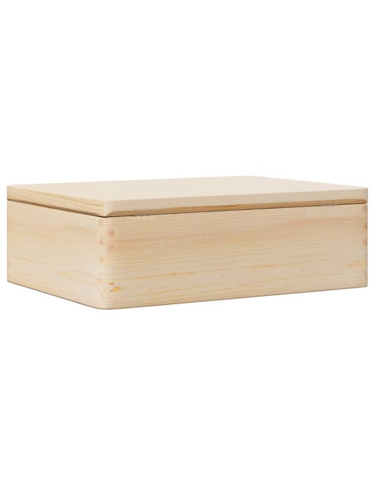Dřevěná box s víkem 40x30x13 cm masivní borové dřevo