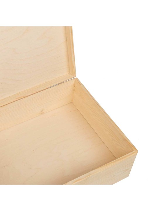 Dřevěná box s víkem 40x30x13 cm masivní borové dřevo