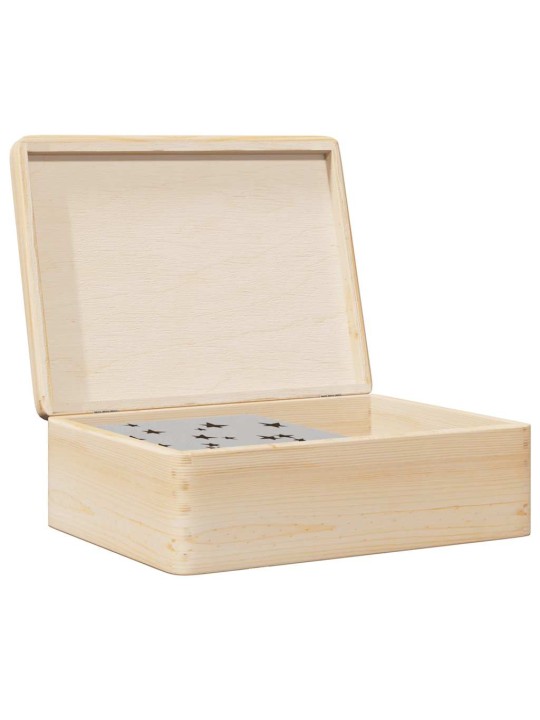 Dřevěná box s víkem 40x30x13 cm masivní borové dřevo