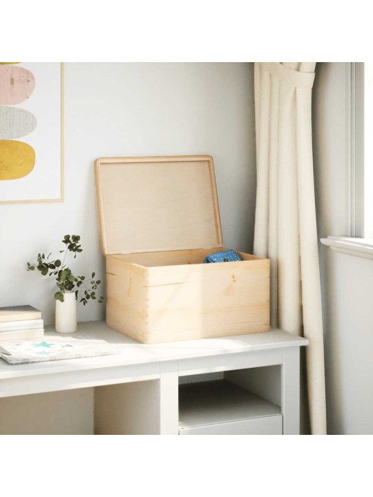 Dřevěná box s víkem 40x30x23 cm masivní borové dřevo