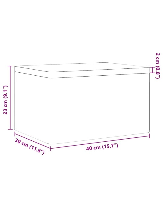 Dřevěná box s víkem 40x30x23 cm masivní borové dřevo
