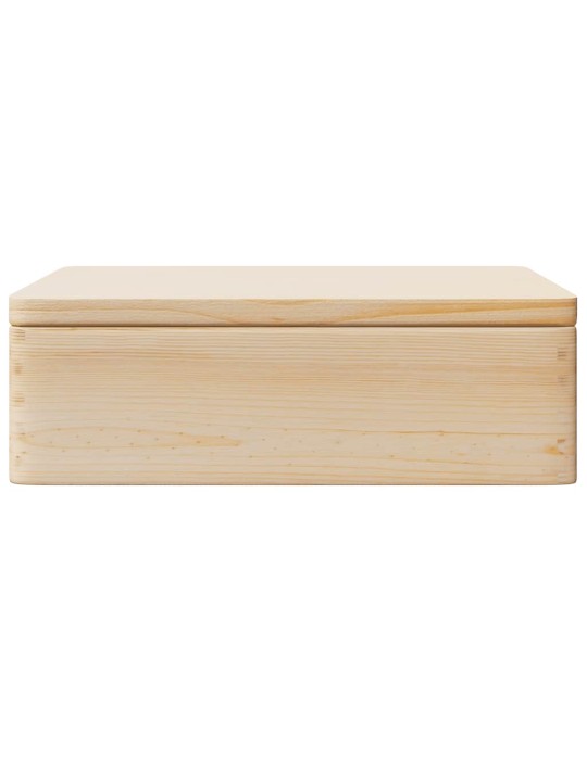 Dřevěná box s víkem a držadly 40x30x13 cm masivní borové dřevo