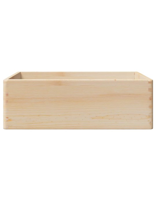 Dřevěná box s úchytkami 40x30x13 cm masivní borové dřevo
