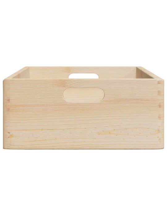 Dřevěná box s úchytkami 40x30x13 cm masivní borové dřevo