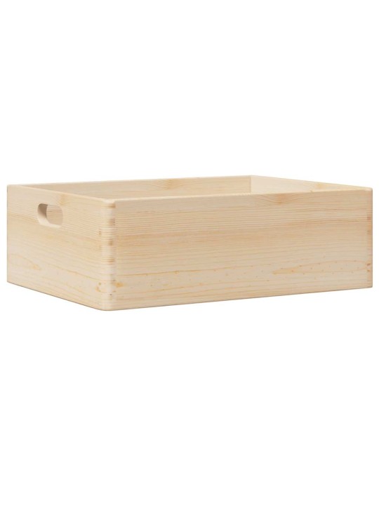 Dřevěná box s úchytkami 40x30x13 cm masivní borové dřevo