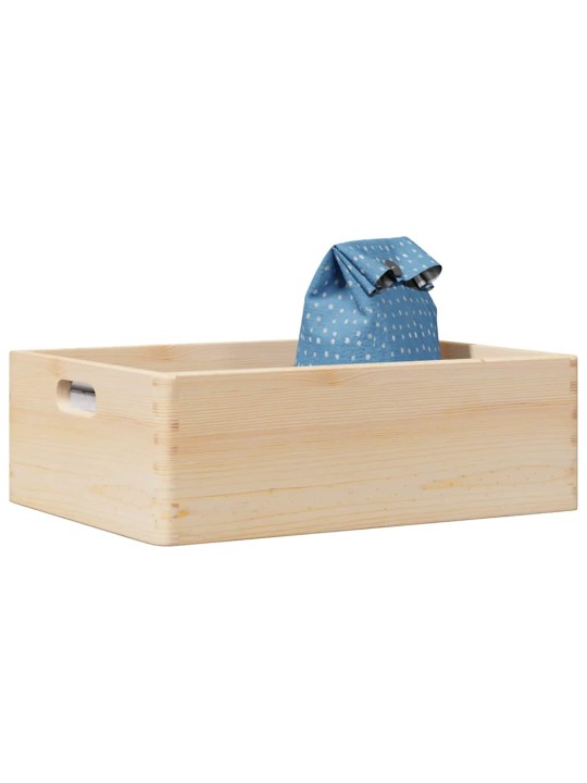 Dřevěná box s úchytkami 40x30x13 cm masivní borové dřevo