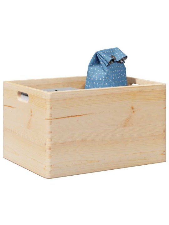 Dřevěná box s úchytkami 40x30x23 cm masivní borové dřevo