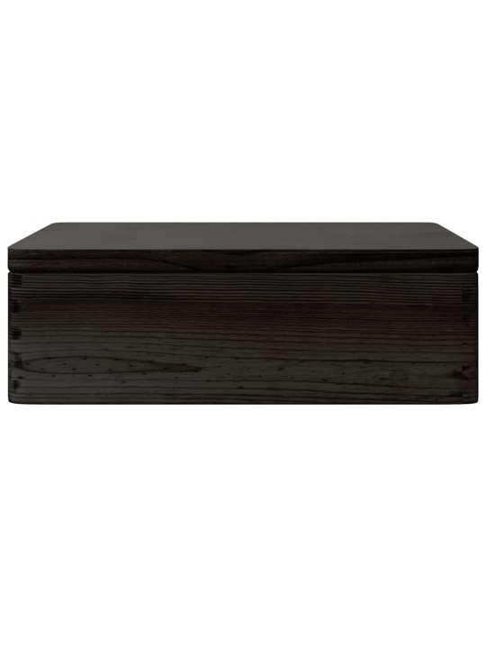 Dřevěná box s víkem a držadly 40x30x13 cm masivní borové dřevo