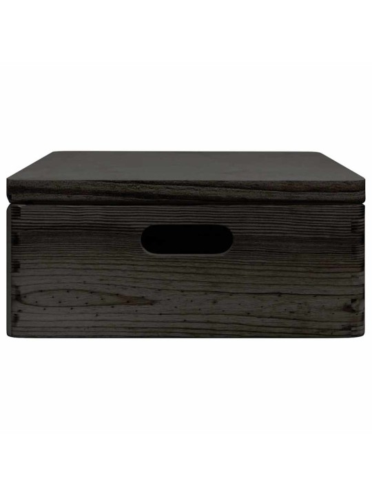 Dřevěná box s víkem a držadly 40x30x13 cm masivní borové dřevo