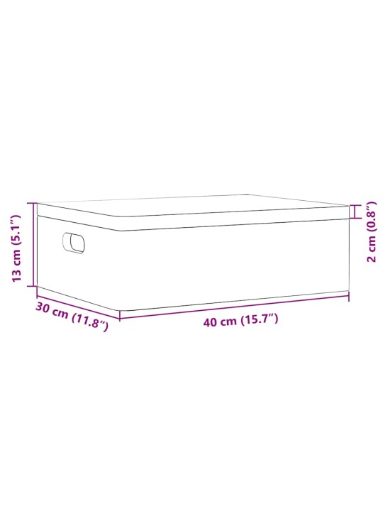 Dřevěná box s víkem a držadly 40x30x13 cm masivní borové dřevo