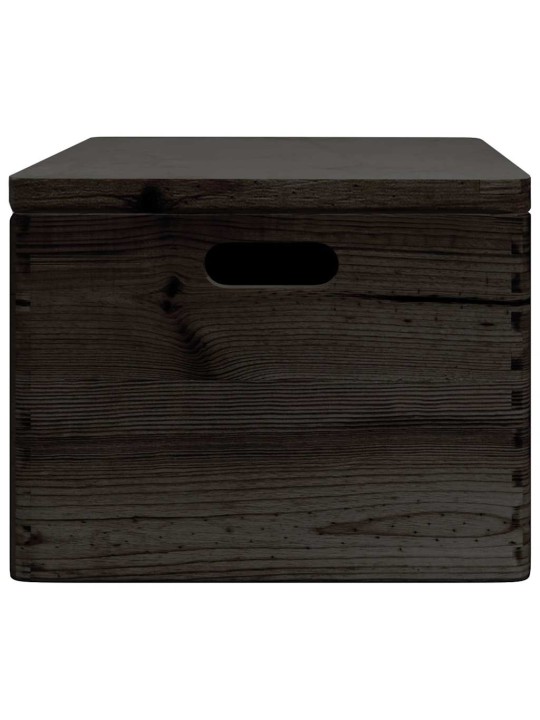 Dřevěná box s víkem a držadly 40x30x23 cm masivní borové dřevo