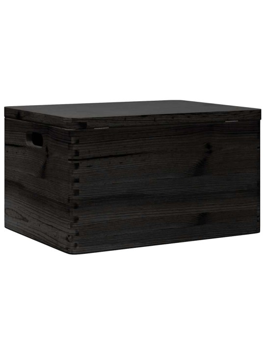 Dřevěná box s víkem a držadly 40x30x23 cm masivní borové dřevo