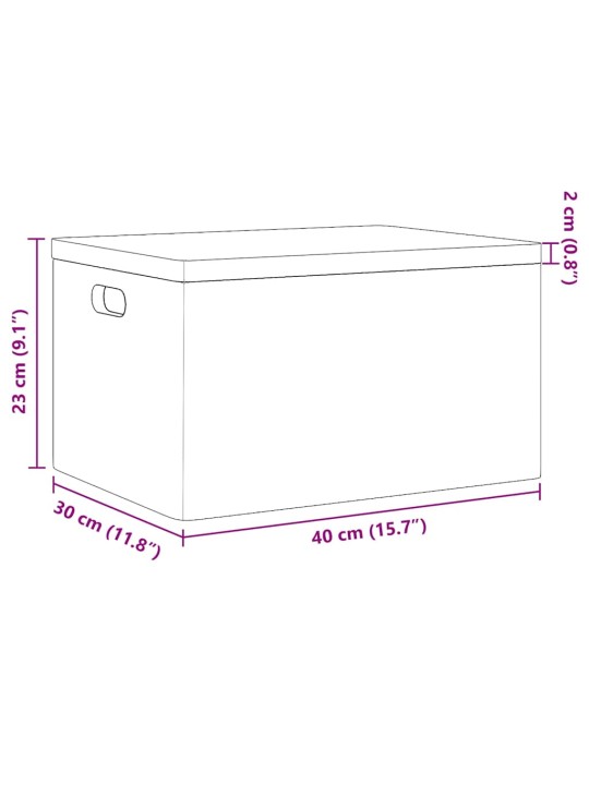 Dřevěná box s víkem a držadly 40x30x23 cm masivní borové dřevo