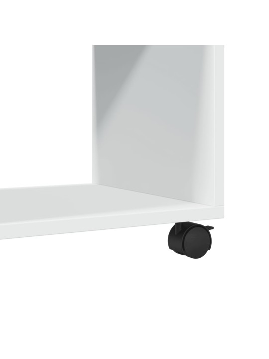 Skříňka na kolečkách bílá 72 x 33 x 42,5 cm kompozitní dřevo