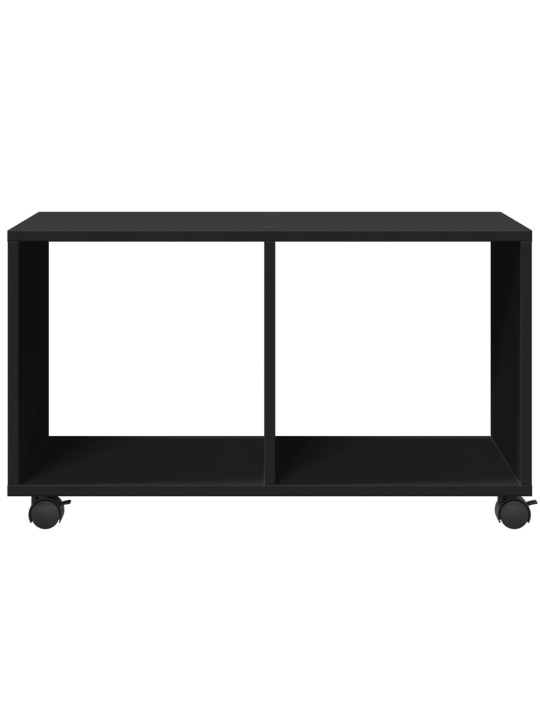Skříňka na kolečkách černá 72 x 33 x 42,5 cm kompozitní dřevo